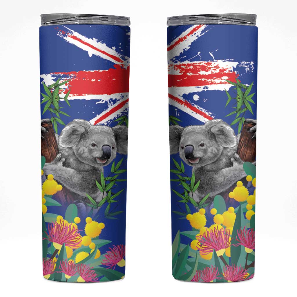Australia Day Koala Skinny Tumbler Aussie Aussie Aussie Oi Oi Oi Blue Color - Aussie Hoodie