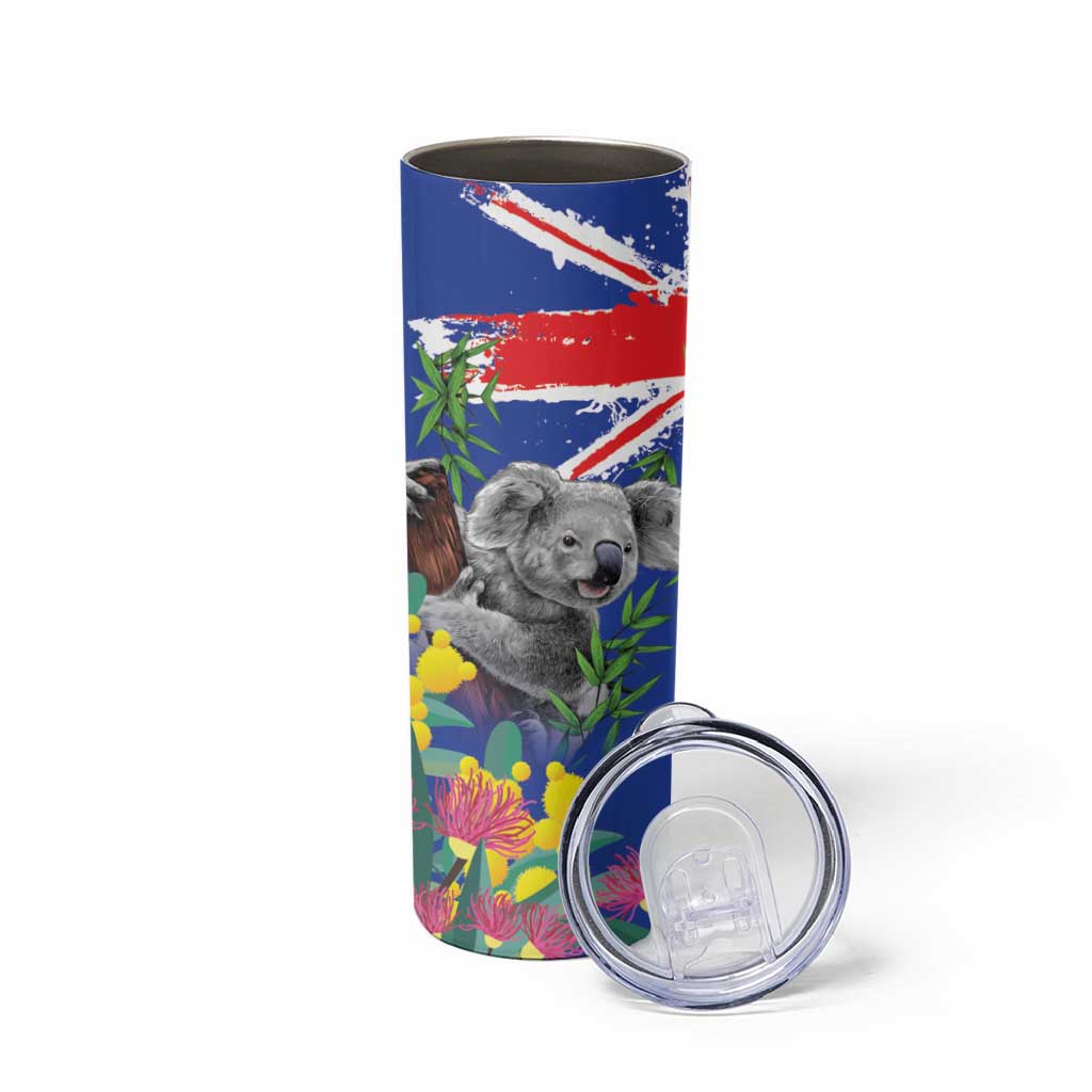 Australia Day Koala Skinny Tumbler Aussie Aussie Aussie Oi Oi Oi Blue Color - Aussie Hoodie