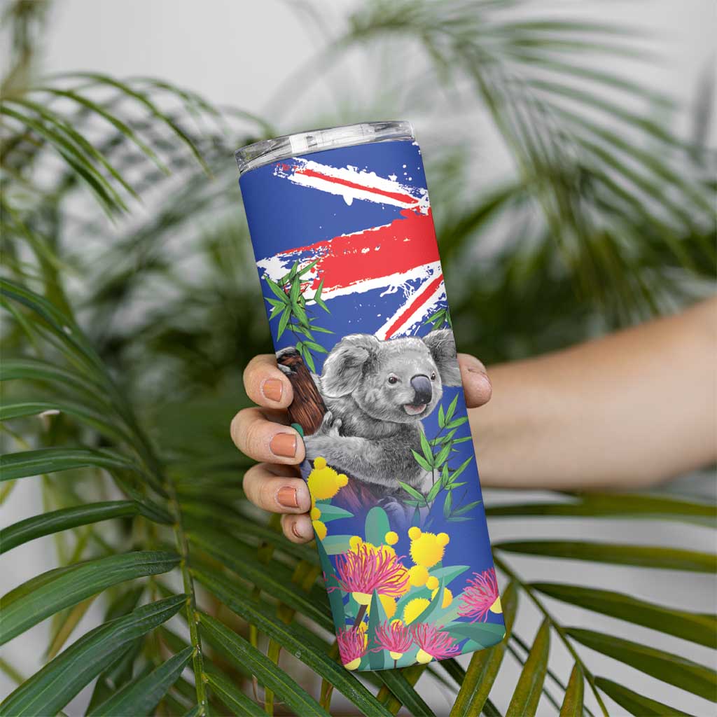 Australia Day Koala Skinny Tumbler Aussie Aussie Aussie Oi Oi Oi Blue Color - Aussie Hoodie