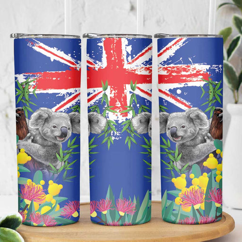Australia Day Koala Skinny Tumbler Aussie Aussie Aussie Oi Oi Oi Blue Color - Aussie Hoodie