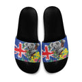 Australia Day Koala Slide Sandals Aussie Aussie Aussie Oi Oi Oi Blue Color - Aussie Hoodie
