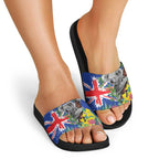 Australia Day Koala Slide Sandals Aussie Aussie Aussie Oi Oi Oi Blue Color - Aussie Hoodie