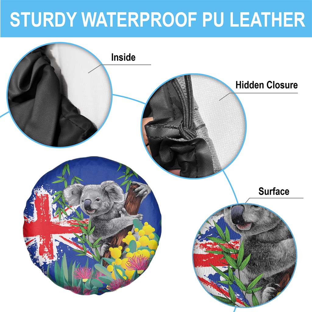 Australia Day Koala Spare Tire Cover Aussie Aussie Aussie Oi Oi Oi Blue Color - Aussie Hoodie