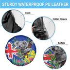 Australia Day Koala Spare Tire Cover Aussie Aussie Aussie Oi Oi Oi Blue Color - Aussie Hoodie