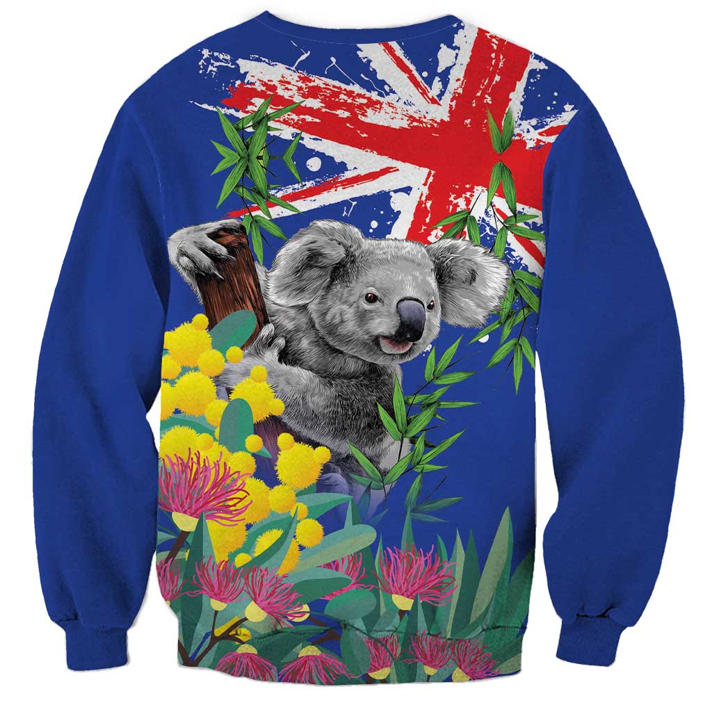 Australia Day Koala Sweatshirt Aussie Aussie Aussie Oi Oi Oi Blue Color - Aussie Hoodie
