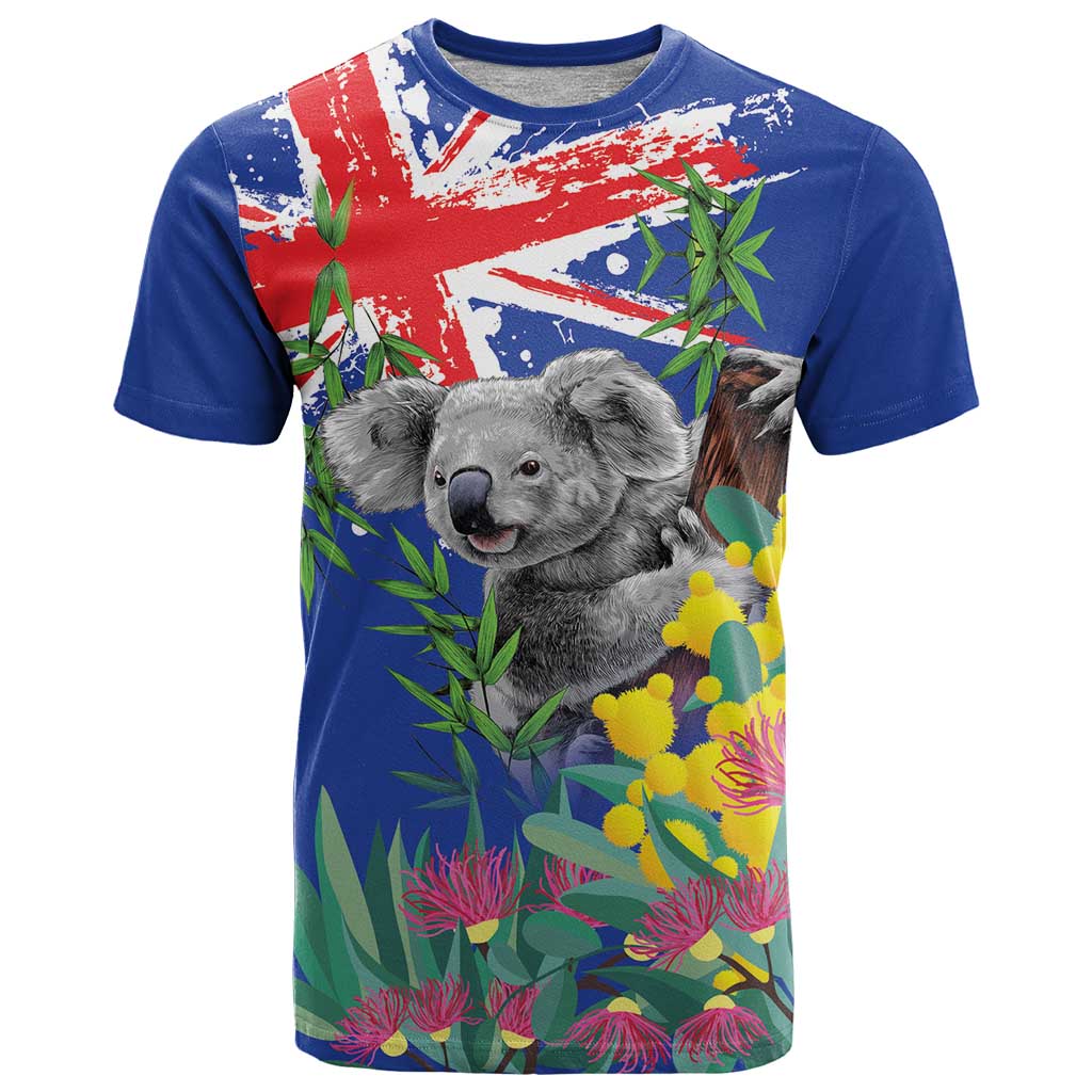 Australia Day Koala T Shirt Aussie Aussie Aussie Oi Oi Oi Blue Color - Aussie Hoodie