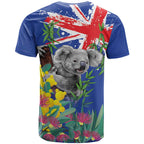 Australia Day Koala T Shirt Aussie Aussie Aussie Oi Oi Oi Blue Color - Aussie Hoodie