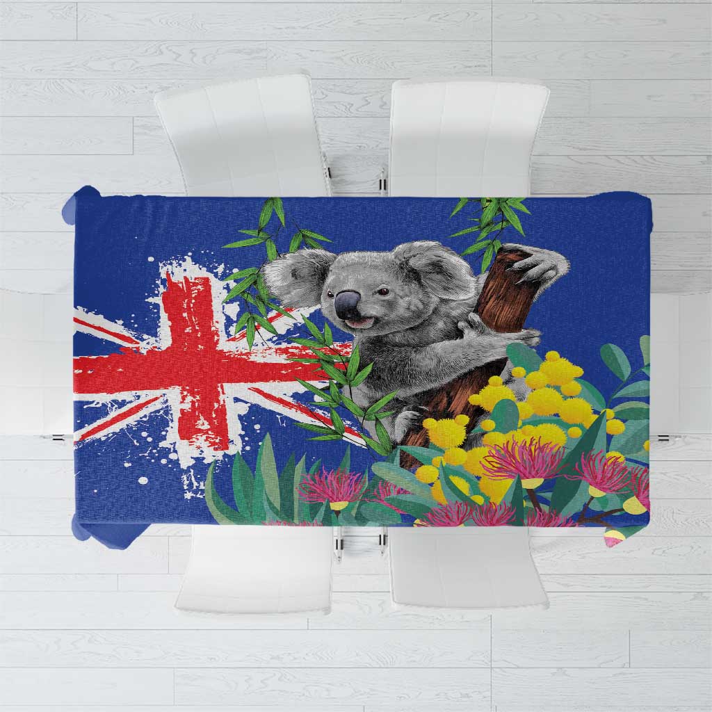 Australia Day Koala Tablecloth Aussie Aussie Aussie Oi Oi Oi Blue Color - Aussie Hoodie