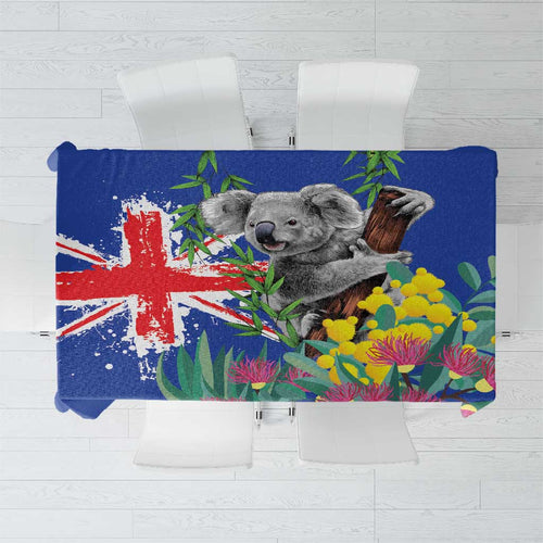 Australia Day Koala Tablecloth Aussie Aussie Aussie Oi Oi Oi Blue Color - Aussie Hoodie
