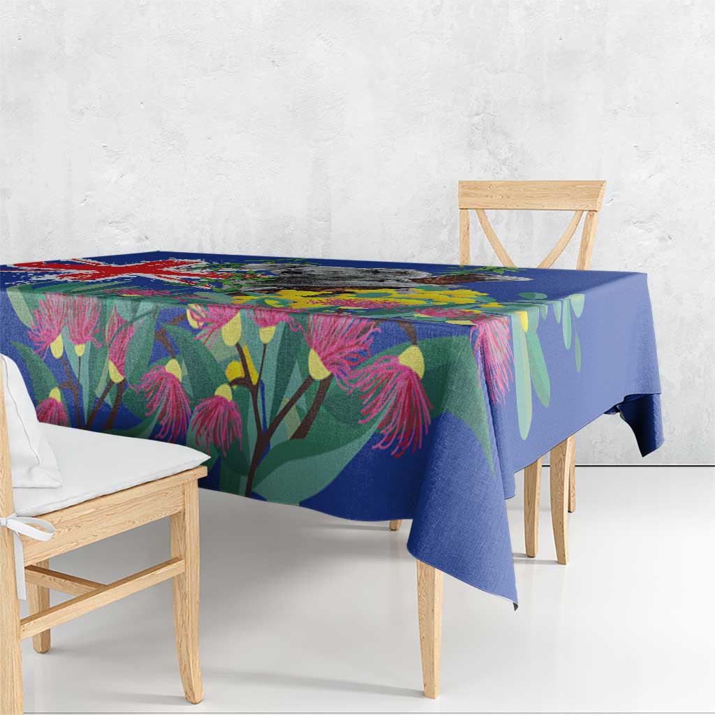 Australia Day Koala Tablecloth Aussie Aussie Aussie Oi Oi Oi Blue Color - Aussie Hoodie