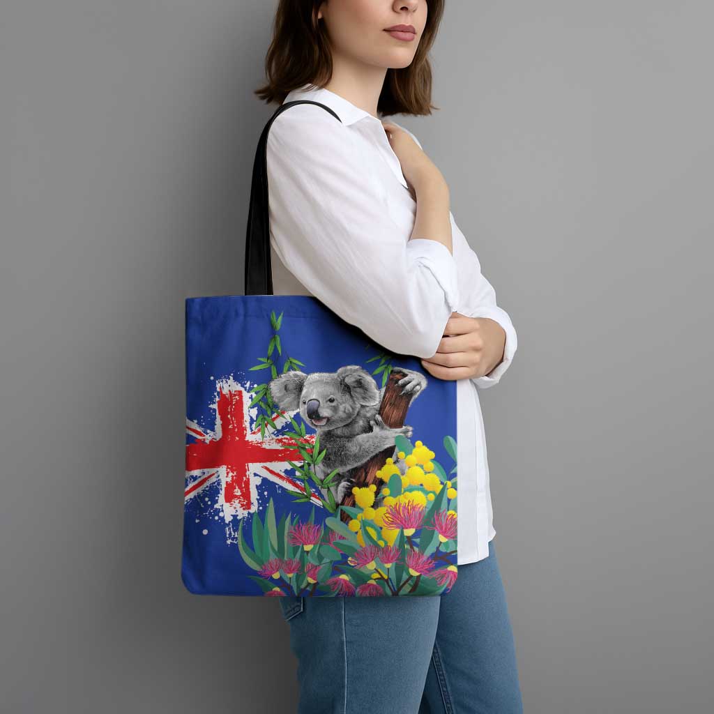 Australia Day Koala Tote Bag Aussie Aussie Aussie Oi Oi Oi Blue Color - Aussie Hoodie
