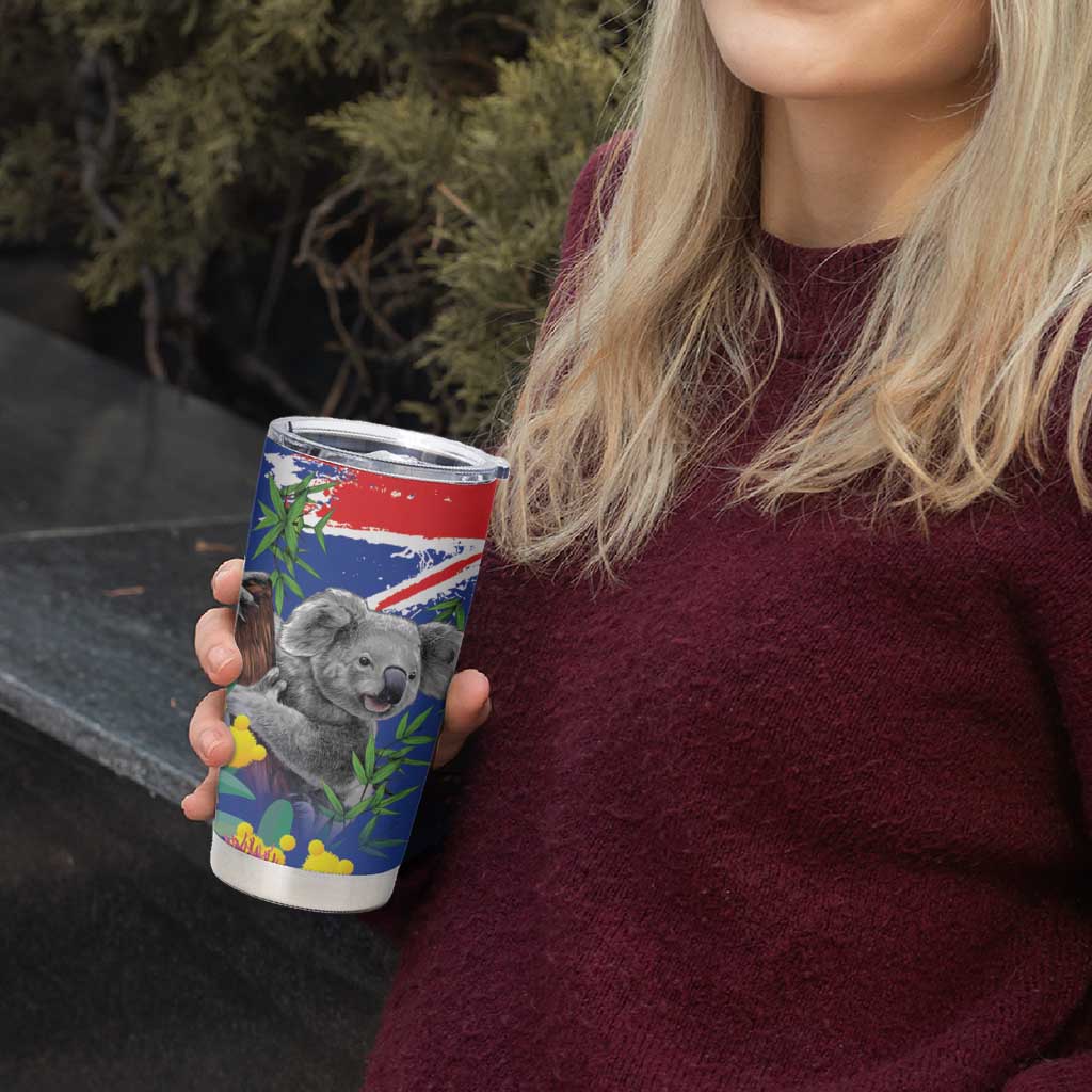 Australia Day Koala Tumbler Cup Aussie Aussie Aussie Oi Oi Oi Blue Color - Aussie Hoodie