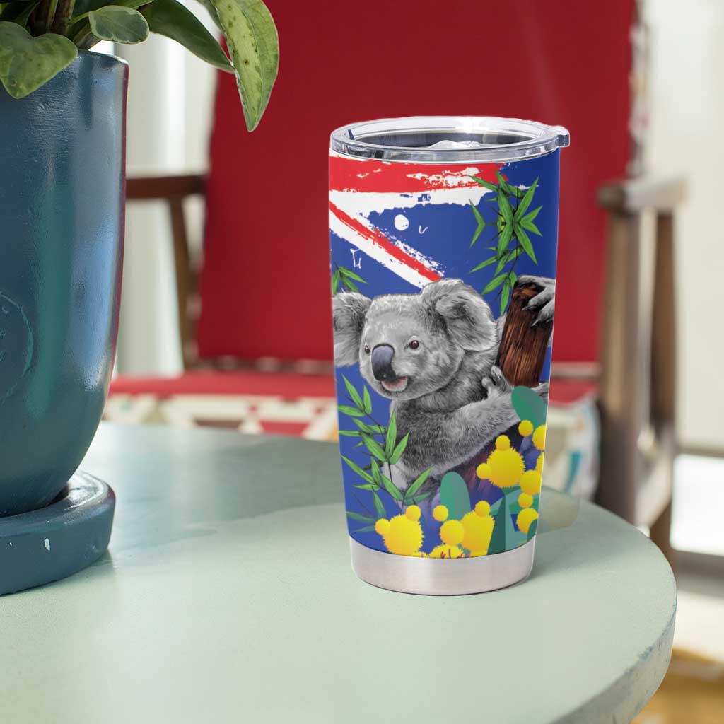 Australia Day Koala Tumbler Cup Aussie Aussie Aussie Oi Oi Oi Blue Color - Aussie Hoodie