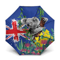 Australia Day Koala Umbrella Aussie Aussie Aussie Oi Oi Oi Blue Color - Aussie Hoodie