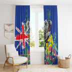 Australia Day Koala Window Curtain Aussie Aussie Aussie Oi Oi Oi Blue Color - Aussie Hoodie