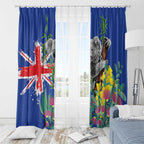 Australia Day Koala Window Curtain Aussie Aussie Aussie Oi Oi Oi Blue Color - Aussie Hoodie