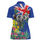 Australia Day Koala Women Polo Shirt Aussie Aussie Aussie Oi Oi Oi Blue Color - Aussie Hoodie