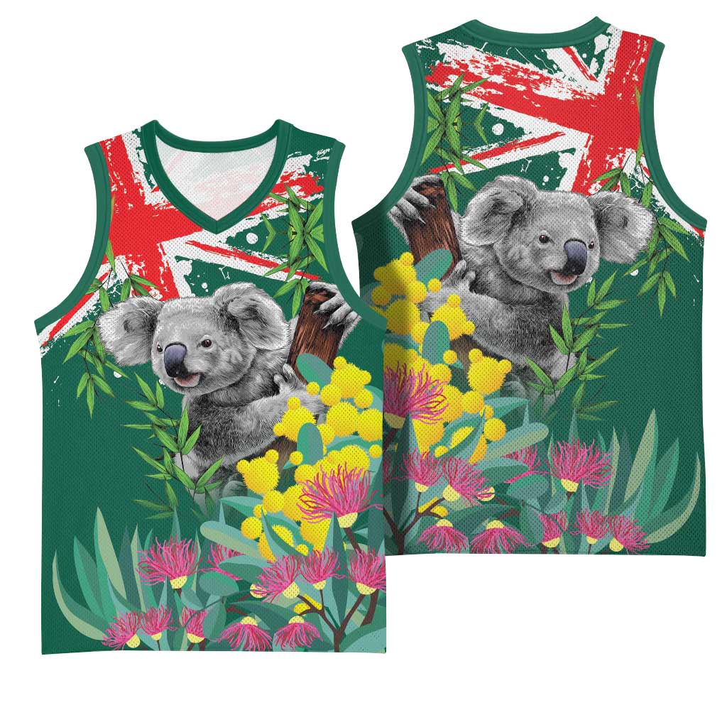 Australia Day Koala Basketball Jersey Aussie Aussie Aussie Oi Oi Oi National Color - Aussie Hoodie