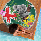 Australia Day Koala Beach Blanket Aussie Aussie Aussie Oi Oi Oi National Color - Aussie Hoodie