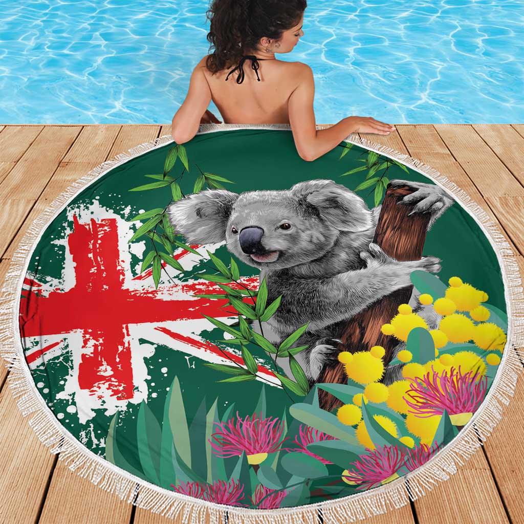 Australia Day Koala Beach Blanket Aussie Aussie Aussie Oi Oi Oi National Color - Aussie Hoodie