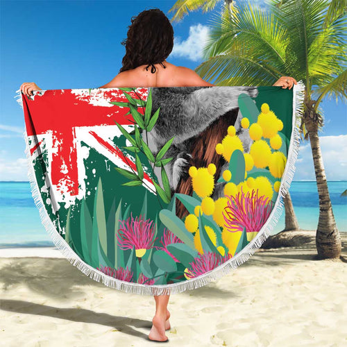 Australia Day Koala Beach Blanket Aussie Aussie Aussie Oi Oi Oi National Color - Aussie Hoodie