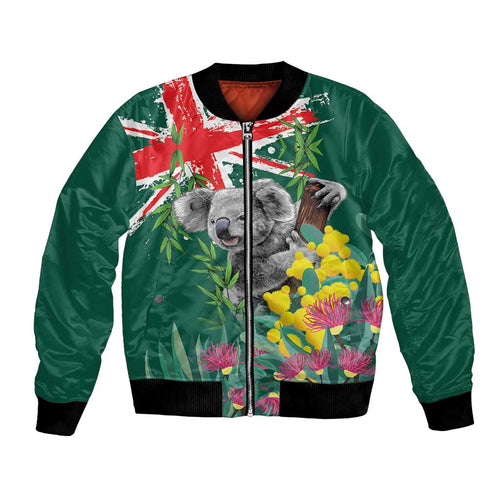Australia Day Koala Bomber Jacket Aussie Aussie Aussie Oi Oi Oi National Color - Aussie Hoodie