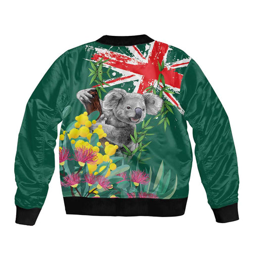 Australia Day Koala Bomber Jacket Aussie Aussie Aussie Oi Oi Oi National Color - Aussie Hoodie