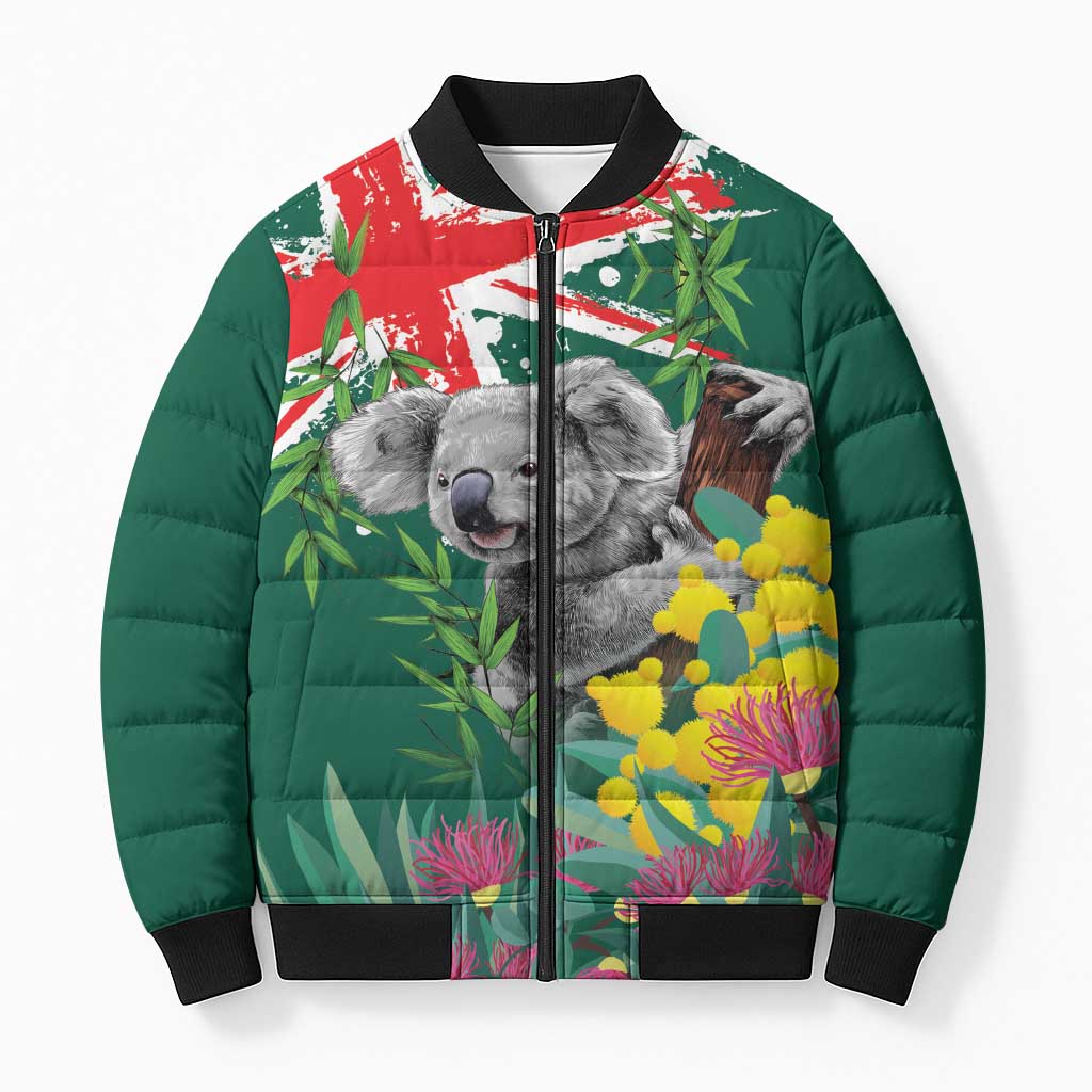 Australia Day Koala Bomber Puffer Jacket Aussie Aussie Aussie Oi Oi Oi National Color - Aussie Hoodie