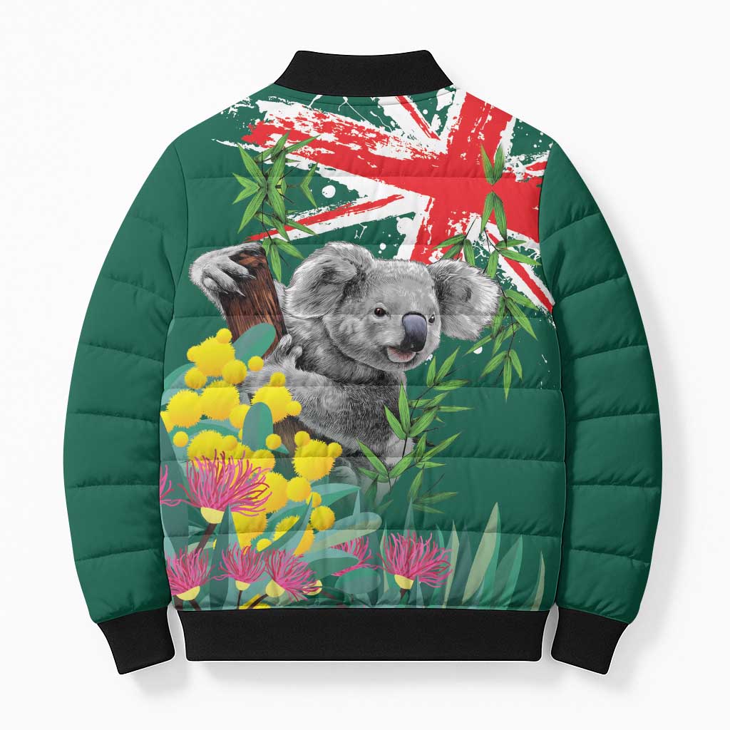 Australia Day Koala Bomber Puffer Jacket Aussie Aussie Aussie Oi Oi Oi National Color - Aussie Hoodie