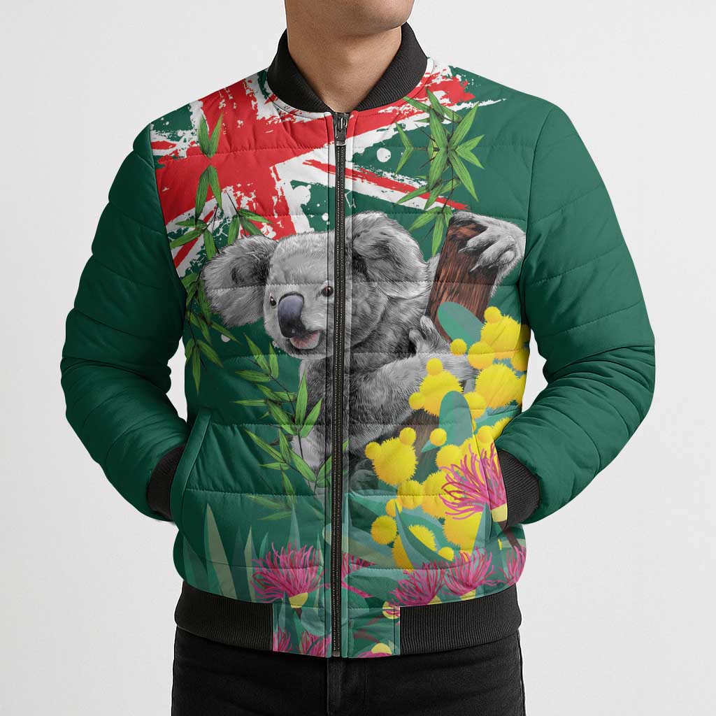 Australia Day Koala Bomber Puffer Jacket Aussie Aussie Aussie Oi Oi Oi National Color - Aussie Hoodie