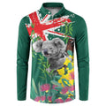 Australia Day Koala Button Sweatshirt Aussie Aussie Aussie Oi Oi Oi National Color - Aussie Hoodie