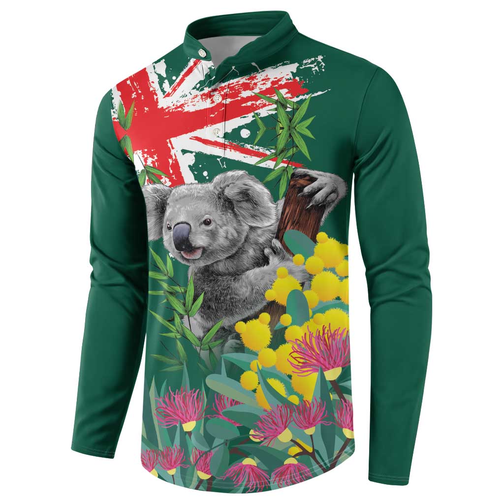 Australia Day Koala Button Sweatshirt Aussie Aussie Aussie Oi Oi Oi National Color - Aussie Hoodie
