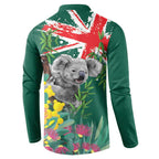 Australia Day Koala Button Sweatshirt Aussie Aussie Aussie Oi Oi Oi National Color - Aussie Hoodie