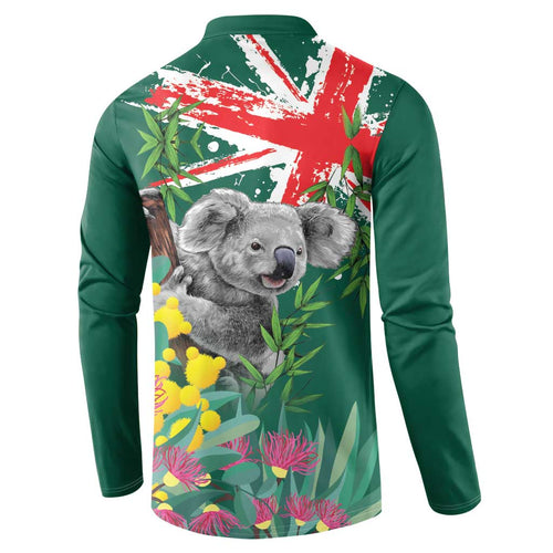 Australia Day Koala Button Sweatshirt Aussie Aussie Aussie Oi Oi Oi National Color - Aussie Hoodie