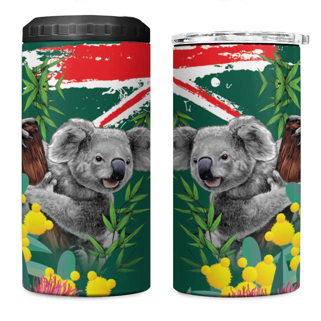 Australia Day Koala 4 in 1 Can Cooler Tumbler Aussie Aussie Aussie Oi Oi Oi National Color - Aussie Hoodie