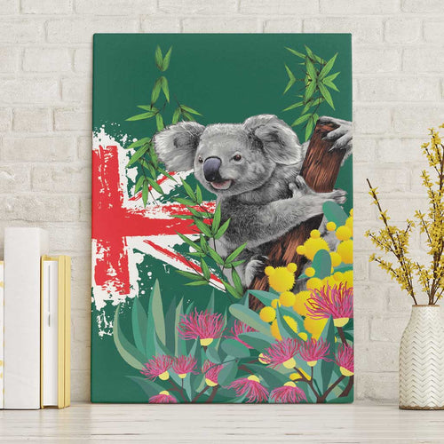 Australia Day Koala Canvas Wall Art Aussie Aussie Aussie Oi Oi Oi National Color - Aussie Hoodie