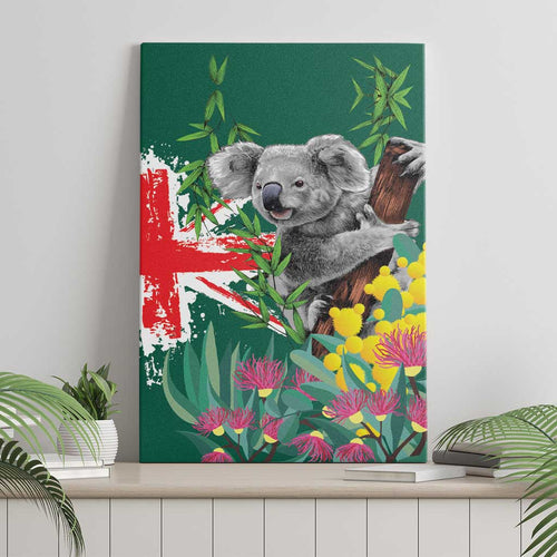 Australia Day Koala Canvas Wall Art Aussie Aussie Aussie Oi Oi Oi National Color - Aussie Hoodie