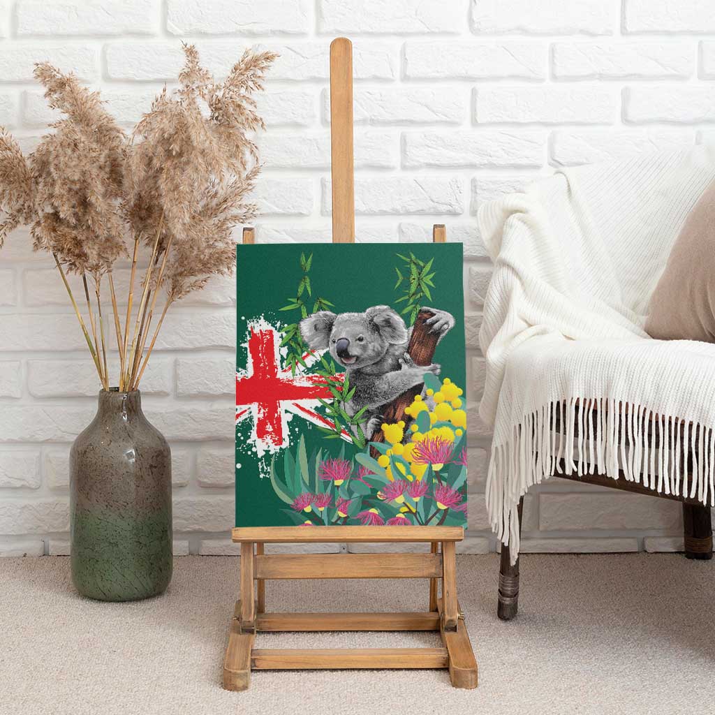 Australia Day Koala Canvas Wall Art Aussie Aussie Aussie Oi Oi Oi National Color - Aussie Hoodie