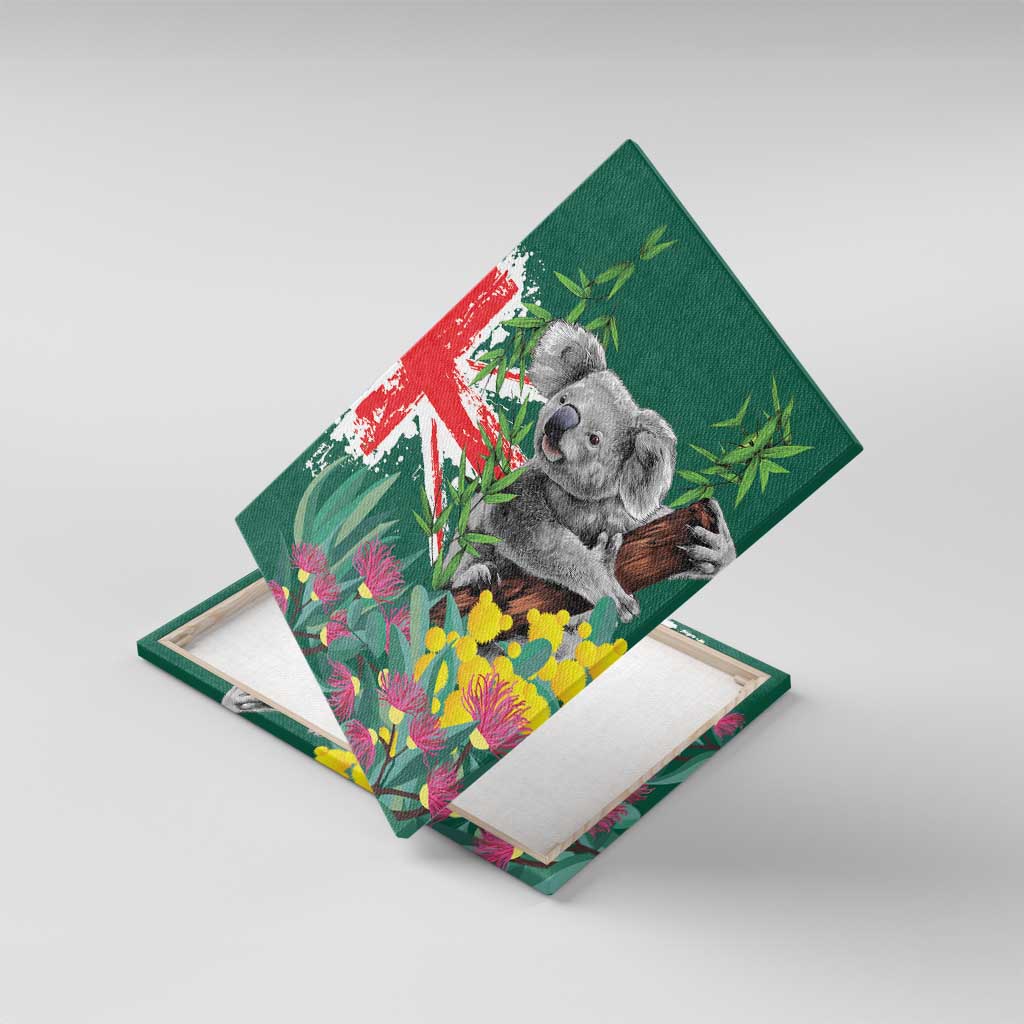 Australia Day Koala Canvas Wall Art Aussie Aussie Aussie Oi Oi Oi National Color - Aussie Hoodie