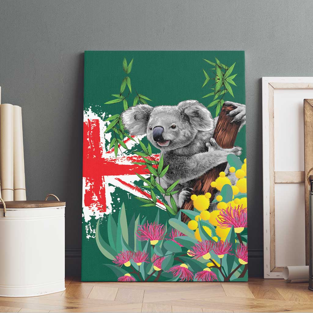 Australia Day Koala Canvas Wall Art Aussie Aussie Aussie Oi Oi Oi National Color - Aussie Hoodie