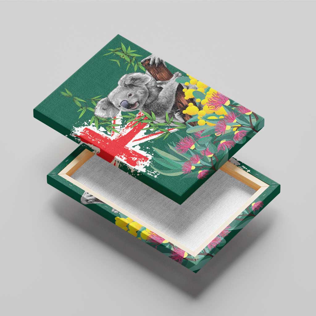 Australia Day Koala Canvas Wall Art Aussie Aussie Aussie Oi Oi Oi National Color - Aussie Hoodie