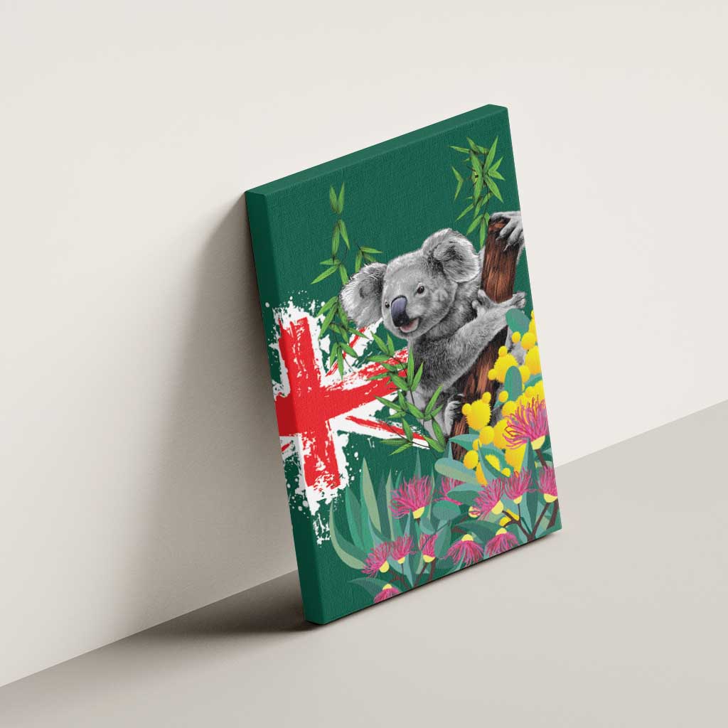 Australia Day Koala Canvas Wall Art Aussie Aussie Aussie Oi Oi Oi National Color - Aussie Hoodie