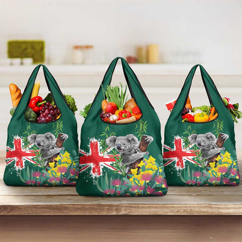 Australia Day Koala Grocery Bag Aussie Aussie Aussie Oi Oi Oi National Color - Aussie Hoodie