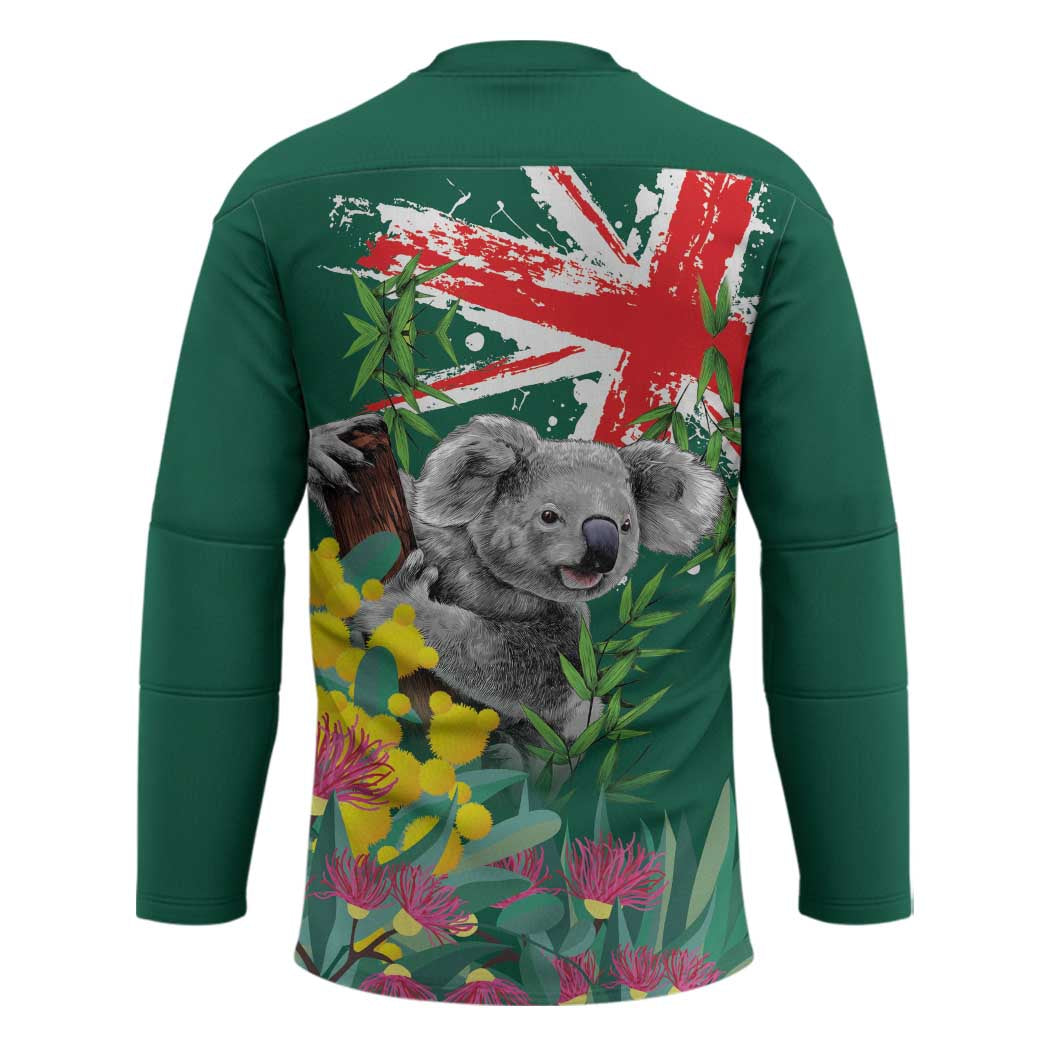 Australia Day Koala Hockey Jersey Aussie Aussie Aussie Oi Oi Oi National Color - Aussie Hoodie