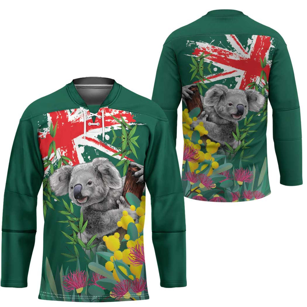 Australia Day Koala Hockey Jersey Aussie Aussie Aussie Oi Oi Oi National Color - Aussie Hoodie