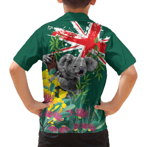 Australia Day Koala Kid Hawaiian Shirt Aussie Aussie Aussie Oi Oi Oi National Color - Aussie Hoodie