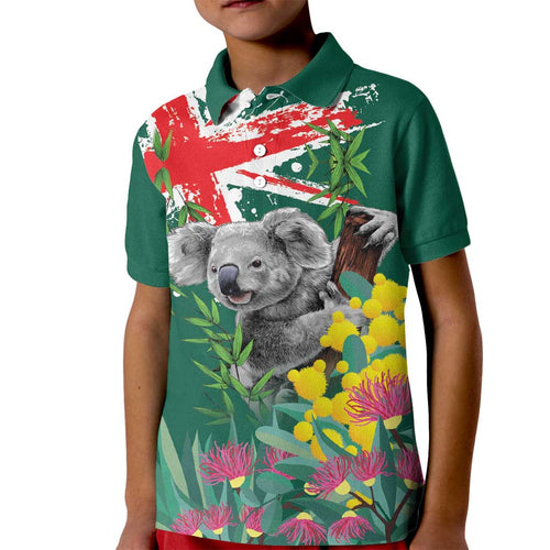 Australia Day Koala Kid Polo Shirt Aussie Aussie Aussie Oi Oi Oi National Color - Aussie Hoodie