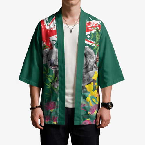 Australia Day Koala Kimono Aussie Aussie Aussie Oi Oi Oi National Color - Aussie Hoodie