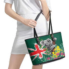 Australia Day Koala Leather Tote Bag Aussie Aussie Aussie Oi Oi Oi National Color - Aussie Hoodie