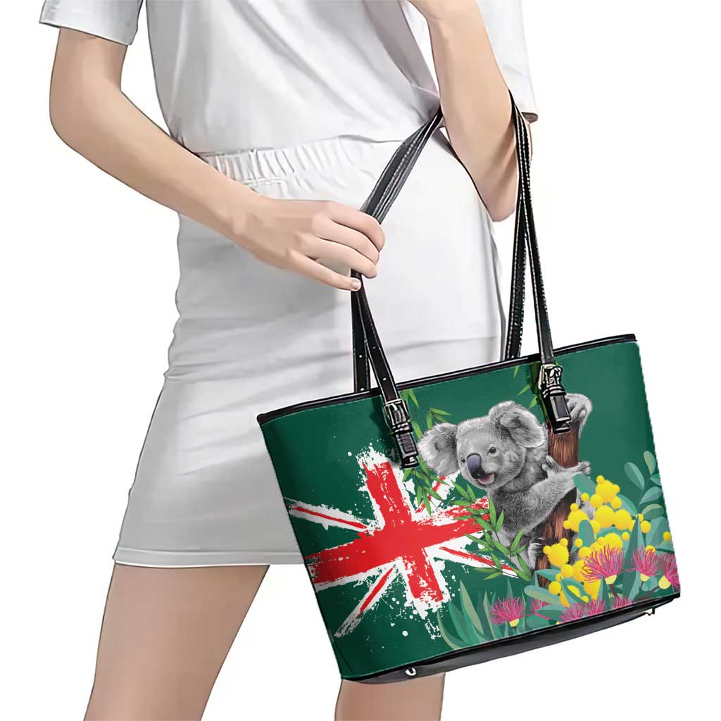 Australia Day Koala Leather Tote Bag Aussie Aussie Aussie Oi Oi Oi National Color - Aussie Hoodie